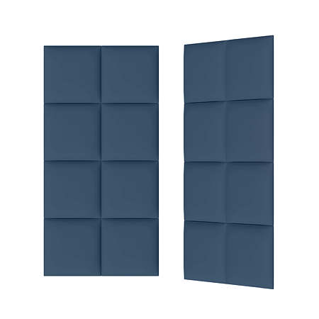 Panou decorativ tapitat, Kids Blue Jeans, patrat, 300 x 300 x 37 mm