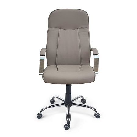 Scaun birou directorial taupe Antares Montgomery, tapiterie piele ecologica, rotativ, reglabil pe inaltime, 61 x 72 x 119 - 129 cm