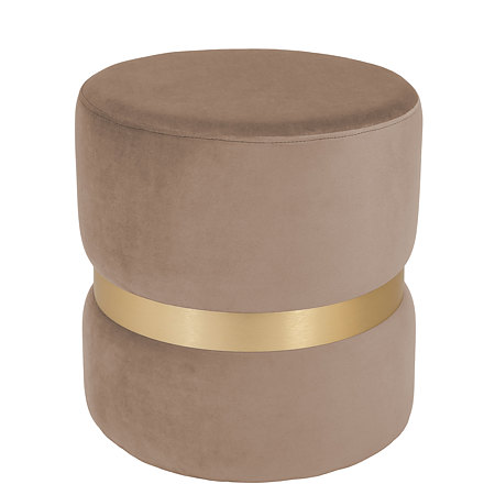 Taburet Ring, inel auriu, stofa grej H44 , rotund, 38 x 38 x 40 cm