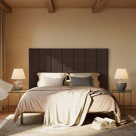Panou decorativ tapitat, Simple R26, maro, patrat, 300 x 300 x 37 mm