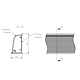 Profil inaltator trapezoidal cu striatii pentru blat bucatarie, 4 m