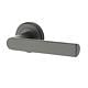 Maner usa de interior pe rozeta rotunda Osprey Yale, zinc, negru mat, 40 mm