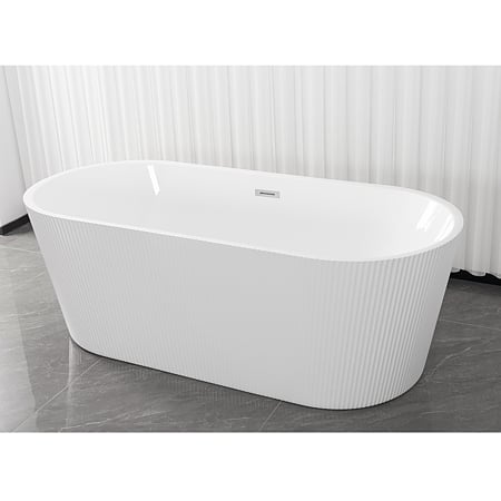 Cada baie freestanding Sanotechnik Reno white, montaj dreapta, acryl, alb, 170 x 75 x 58 cm