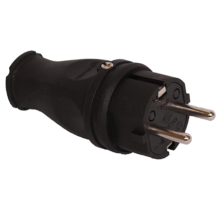 Stecher cauciuc cu contact de protectie, 16A