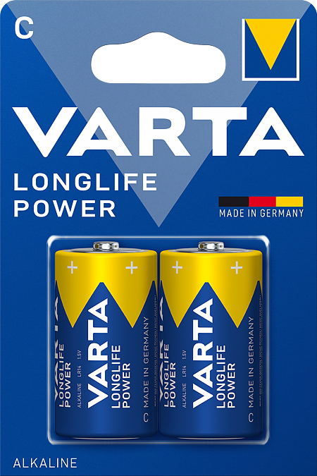 Baterii Varta Longlife Power, alcaline, C, 2 buc