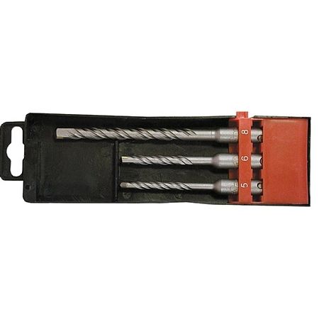 Set burghie pentru beton MTX SDS Plus, 3 buc, 5 Х 110, 6 Х 110, 8 Х 160 mm