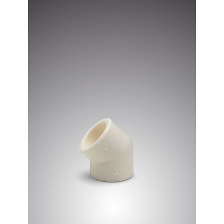 Cot PPR 45° Vesbo, filet interior, 40 mm, alb