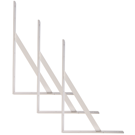 Consola punte, alba, 400 x 250 x 30 mm