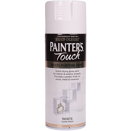 Vopsea spray decorativa Rust-Oleum Painter`s Touchs, alb, lucios, interior/exterior, 400 ml