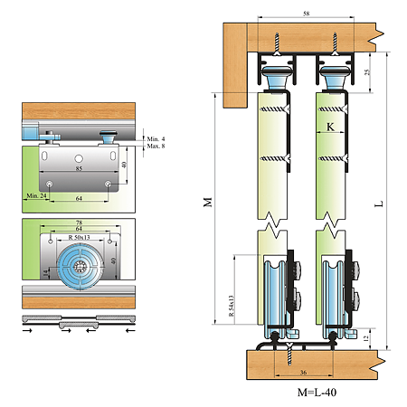 Sistem de glisare Teko SCL80 Sistem de glisare Teko SCL80