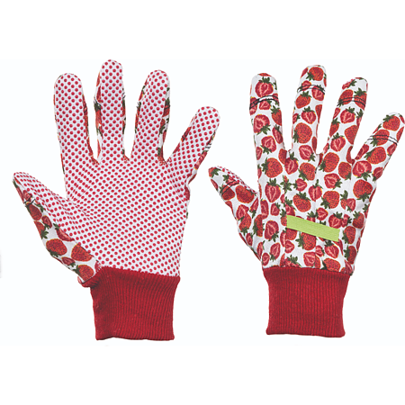 Manusi pentru gradina Marvel Fresh Fruit, bumbac, marimea 8, rosu