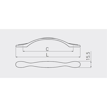 Maner Royal 5, din zamac, alb, L 164 mm, 128 mm