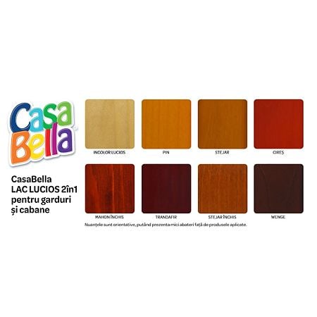 Lac pentru lemn Casabella, Mahon inchis , pentru protectie, rezistenta UV, interior/ exterior, 2.5 l