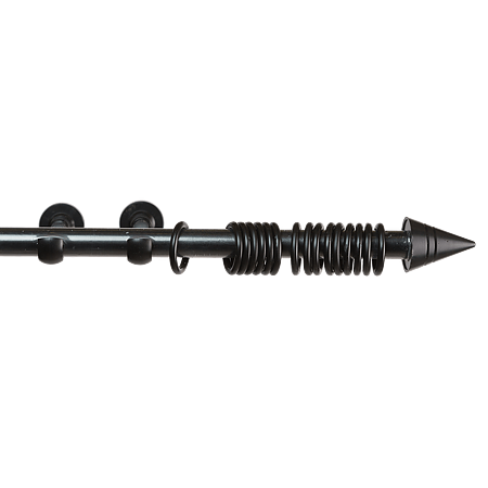 Galerie metalica simpla Como, negru, D 20 mm, 240 cm