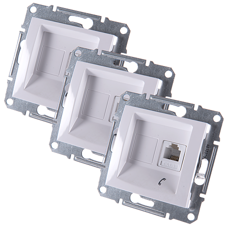 Priza telefon RJ11 Sedna, Schneider SDN4101121, alb
