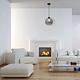 Suspensie Sofia, 1 x E27, 60 W, metal/sticla, negru/fumuriu