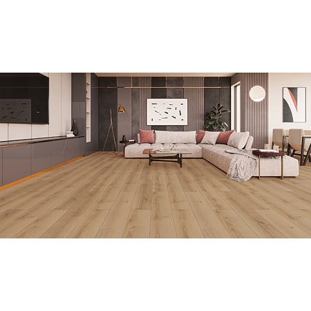 Parchet laminat 12 mm Kastamonu FXL019 Canyon Oak, nuanta medie, lemn stejar, clasa de trafic 33, click, 1202 x 195 mm