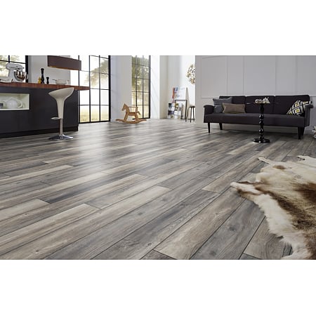 Parchet laminat 10 mm Kronotex Amazone 3572 Oak Harbour Grey, nuanta medie, stejar gri, clasa de trafic 33, click Aqua Pearl, 1380 x 157 mm