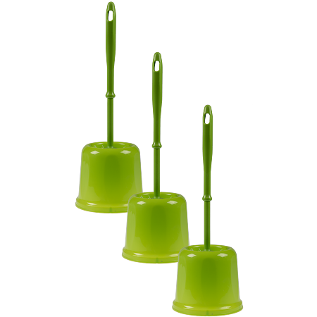 Perie WC Inaplast Ela, plastic, verde, 13 x 13 x 40 cm