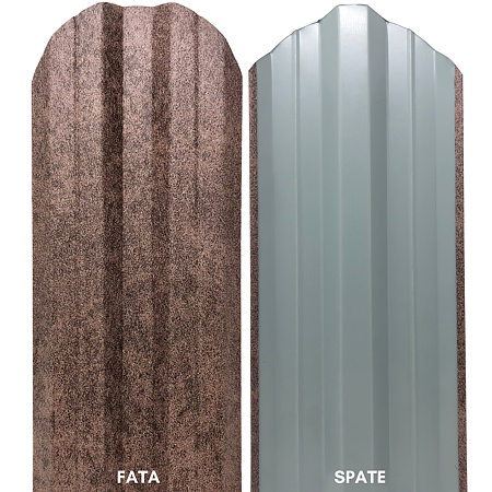 Sipca metalica gard Tisa, granit imperial, mat, 0.4 mm, 1500 x 115 mm, 25 bucati + 50 bucati surub autoforant