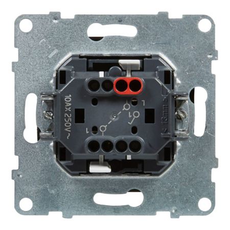 Intrerupator simplu Legrand, New Suno, L721401, IP44, montaj incastrat, negru, 72.9 x 72.9 x 40 mm