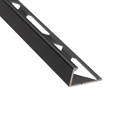 Profil de terminatie gresie/faianta SET S52 BLK, aluminiu, negru, 12 mm x 2.5 m