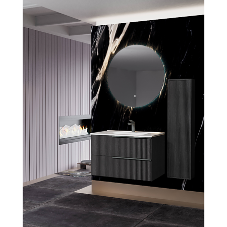 Dulap baie Savini Due Portofino 2320C, suspendat, 1 usa, PAL/MDF, negru, 33.7 x 16 x 138.6 cm Dulap baie Savini Due Portofino 2320C, suspendat, 1 usa, PAL/MDF, negru, 33.7 x 16 x 138.6 cm