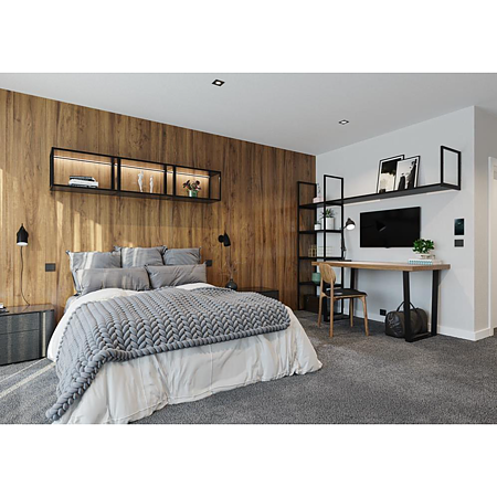 Suport polita Gamet, otel, negru, 376 x 350 mm