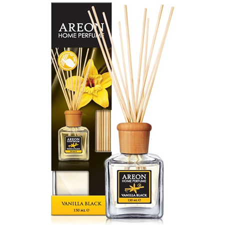 Odorizant cu betisoare Areon Home Perfume, Vanilla Black, 150 ml