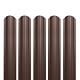 Sipca metalica gard Caretta Vertical Y118, maro RAL 8017, mat structurat, finisaj Fresco Duo, 0.5 mm, 1700 x 118 mm