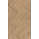 Parchet laminat furniruit 9.5 mm Berry Alloc Parqwood Herringbone Oak Calm Ambre, placa tip A, clasa de trafic comercial intens 33, abraziune AC5, OmniLoc A&B, 50,4 X 8,4 cm