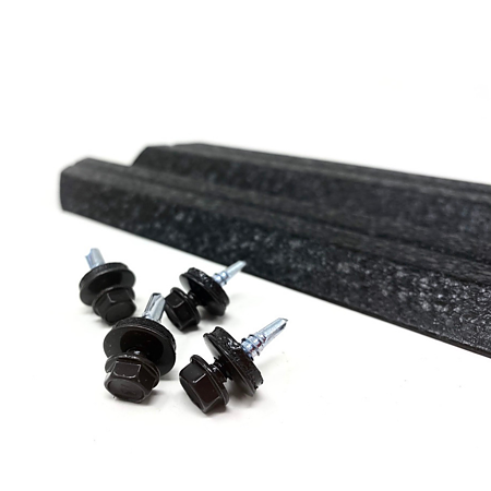Sipca metalica gard Tisa, negru, mat structurat, RAL 9005, 0.4 mm, 1500 x 115 mm, 25 bucati + 50 bucati surub autoforant
