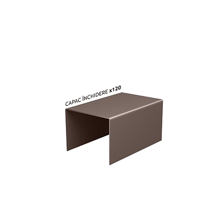 Panou gard metalic orizontal cu nervuri Caretta x120, otel, maro RAL8017, 1500 x 2000 mm