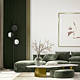 Panou decorativ Linea Slim, 3 lamele, MDF, verde/negru, interior, 265 x 15 cm