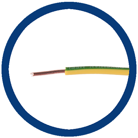 Cablu electric FY/ H07V-U 4 mm galben - verde