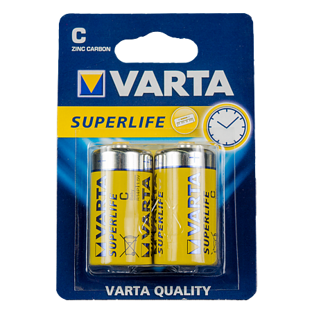 Baterii Varta Superlife, C, 2 bucati