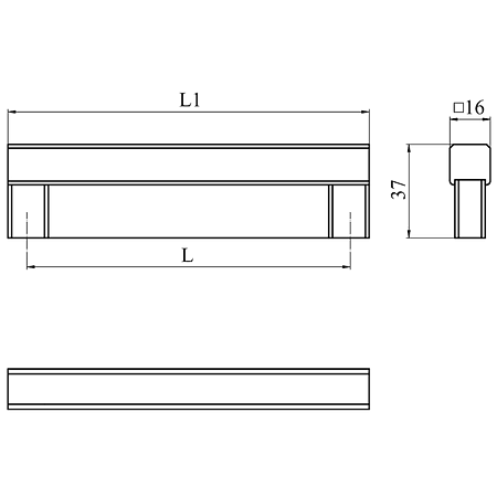 Maner AA391 96 mm, aluminiu mat