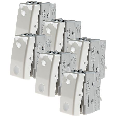 Buton cu revenire Gewiss System GW20515, 1P, 1M, alb