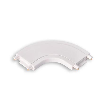 Conector R semirotund Track Light KL182015, 90 de grade, pentru sina magnetica, 48V DC, IP20, alb