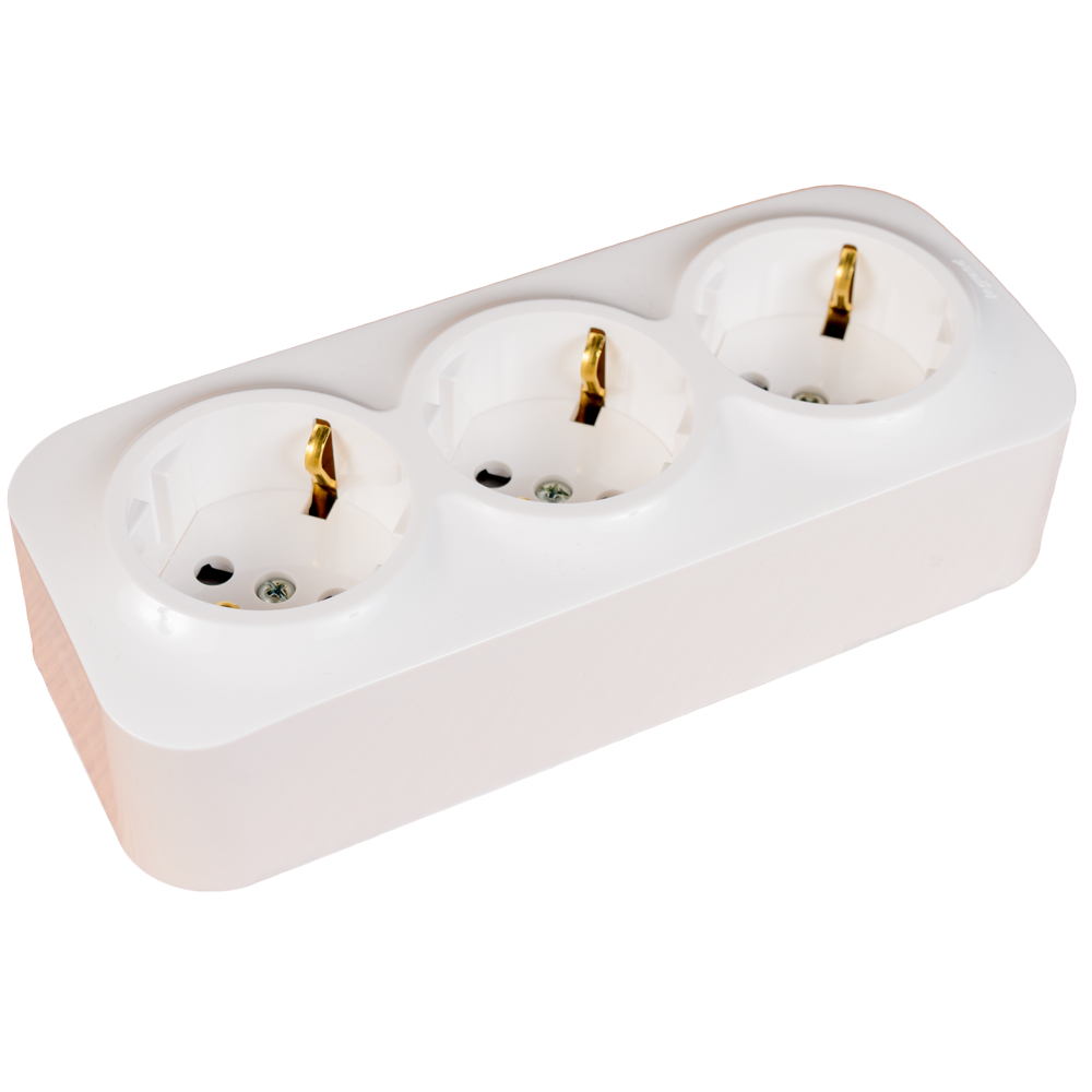 Priza tripla 2P+T Forix, Legrand 782438, alb, montaj aplicat | MatHaus