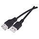 Cablu USB pentru prelungire, A plug, A socket, negru, 2 m