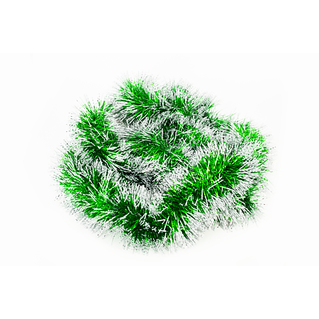 Beteala Craciun lucioasa, verde + alb, 10 cm x 2 m