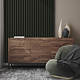 Panou decorativ Linea Slim, 3 lamele, MDF, verde/negru, interior, 265 x 15 cm