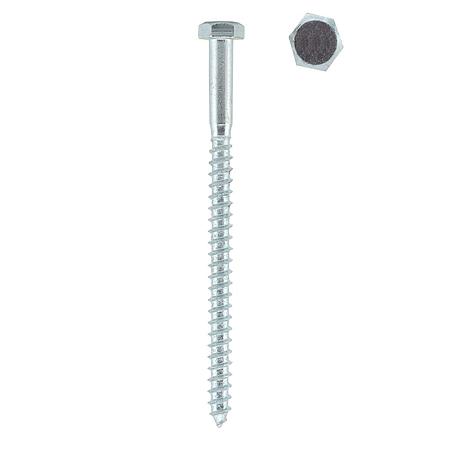 Surub autofiletant pentru lemn, cap hexagonal, otel zincat, alb, 8 x 100 mm, 10 buc