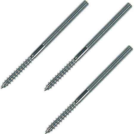 Prezon pentru lemn si metal, otel zincat, M6 x 90 mm, L35/M40