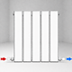 Calorifer otel Radiva Soki Tip 20C, vertical, alb mat, 1800 x 292 mm