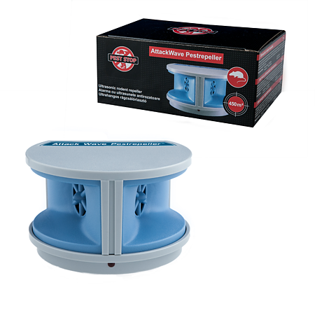 Alarma cu ultrasunete impotriva rozatoarelor “Attack Wave PestRepeller" Pest Stop, 9V, 160 g