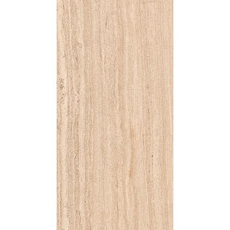Gresie portelanata exterior/interior Tivoli Travertino Brown, aspect piatra, finisaj mat, clasa de aderanta R9, maro, 9 mm, 120 x 60 cm