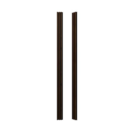 Panou decorativ Linea Slim, 3 lamele, MDF, maro alun/negru, interior, 265 x 15 cm