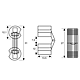Balama cilindrica pentru masa rabatabila, zamac, ∅12 mm